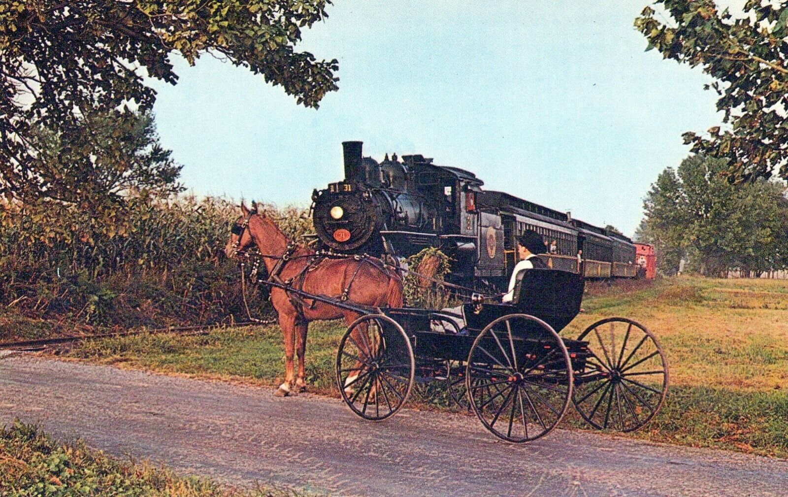 The Strasburg Railroad Route 741 Strasburg Pennsylvania Chrome Vintage Postcard