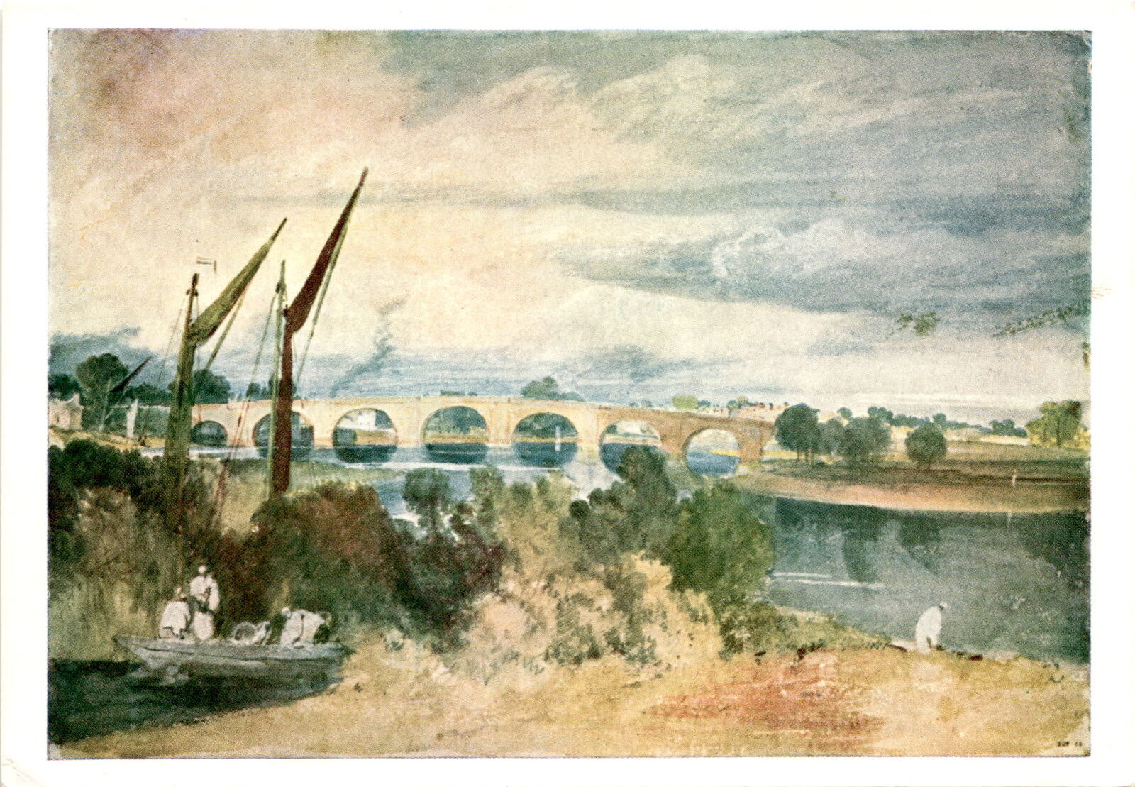 KEW BRIDGE, J. M. W. Turner, R.A., THE BRITISH Postcard