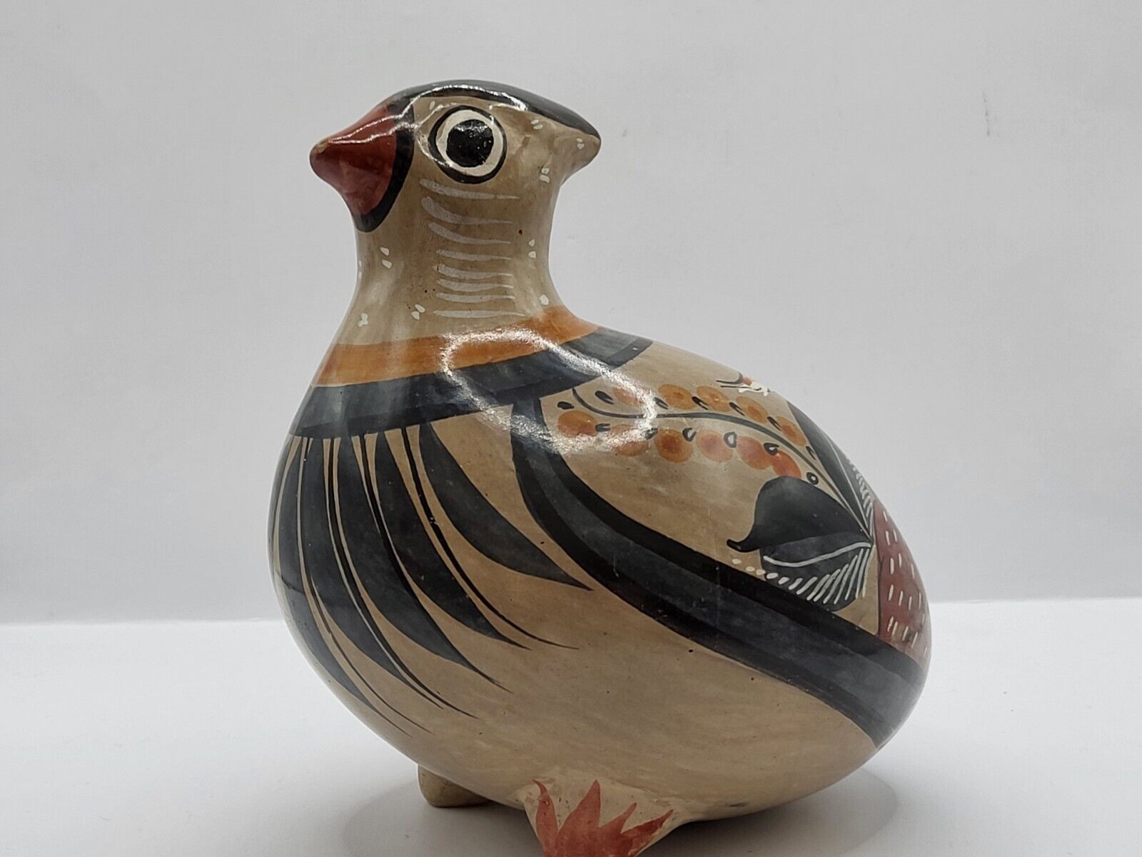 Vintage Tonala Mexican Pottery Bird