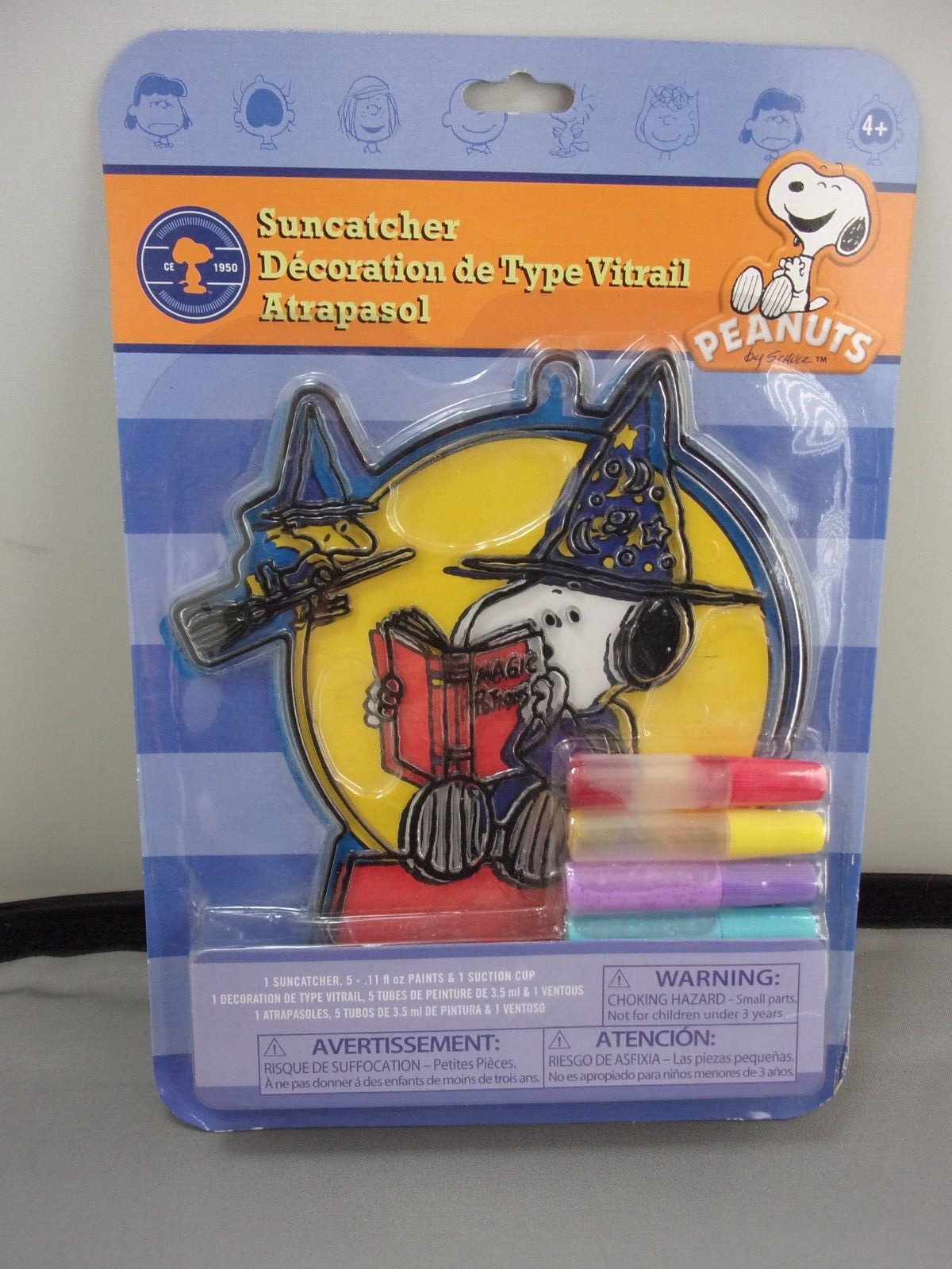 2011 Colorbok Peanuts Suncatcher Craft Kit-Halloween Snoopy/Woodstock as Witches