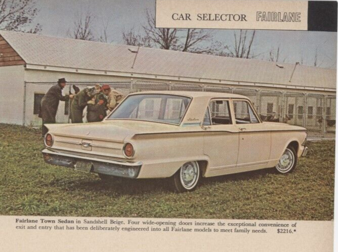 1962 Ford Fairline Town Sedan Original Print Ad Measures 6 3/4\