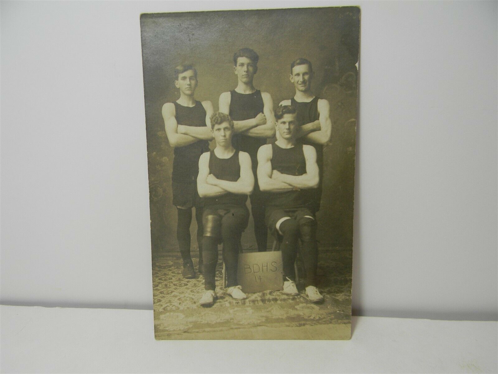 Vintage RPPC ? 1914 BDHS Basketball Tam Postcard - P25