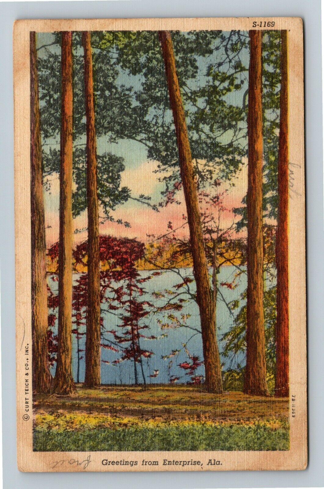Enterprise AL-Alabama, Scenic Greetings Vintage Souvenir Postcard
