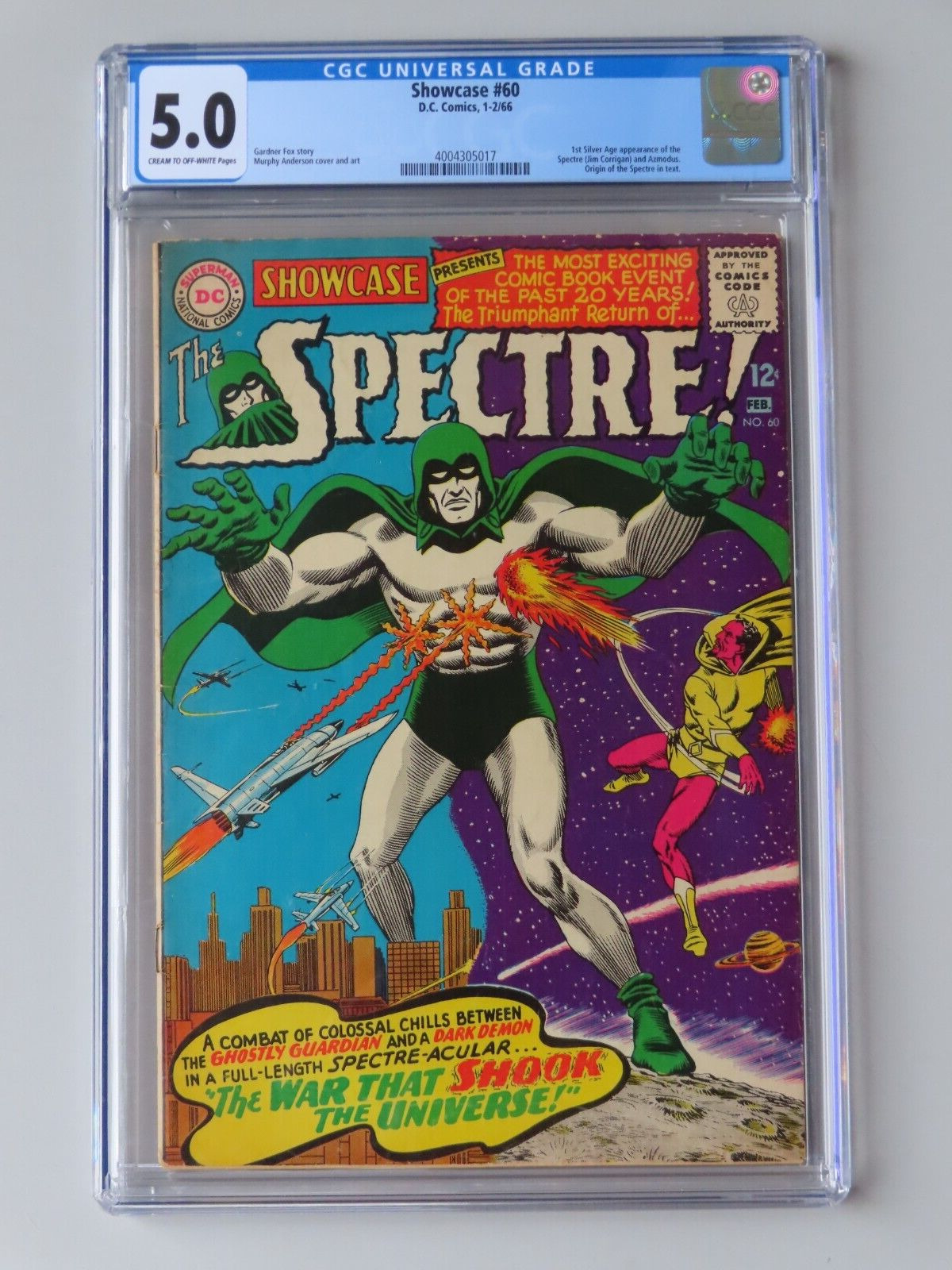 Showcase #60 (1966) - CGC 5.0 - DC Silver Age Key - FIRST S.A. App. of Spectre