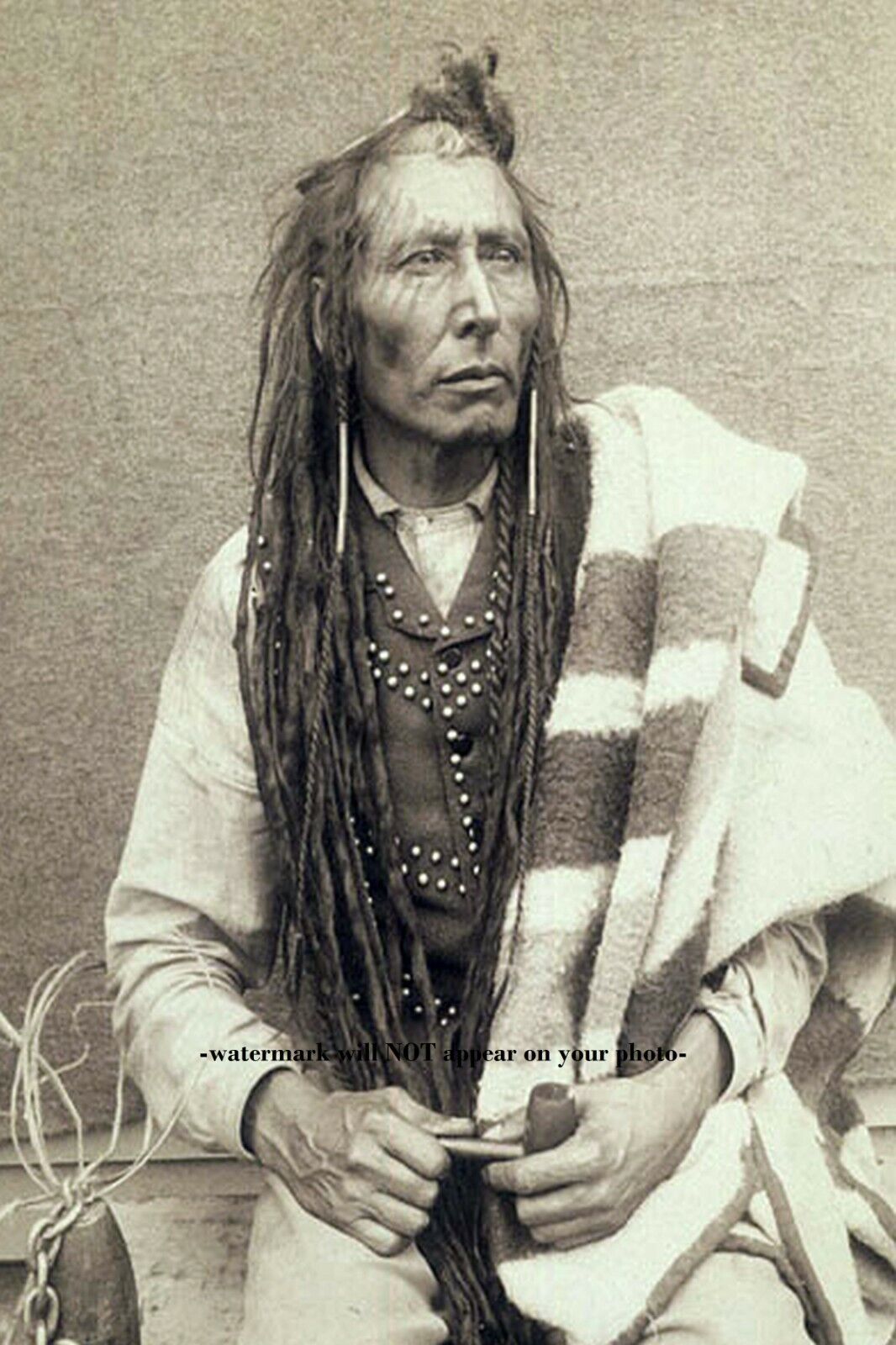 1885 Chief Poundmaker PHOTO Cree Indian Plains Cree First Nation