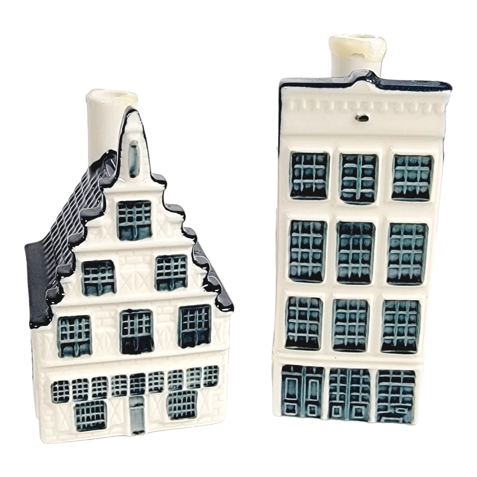 Set of 2 KLM Blue Delft BOLS Holland Miniature House Amsterdam 1575 2015 #47 #29