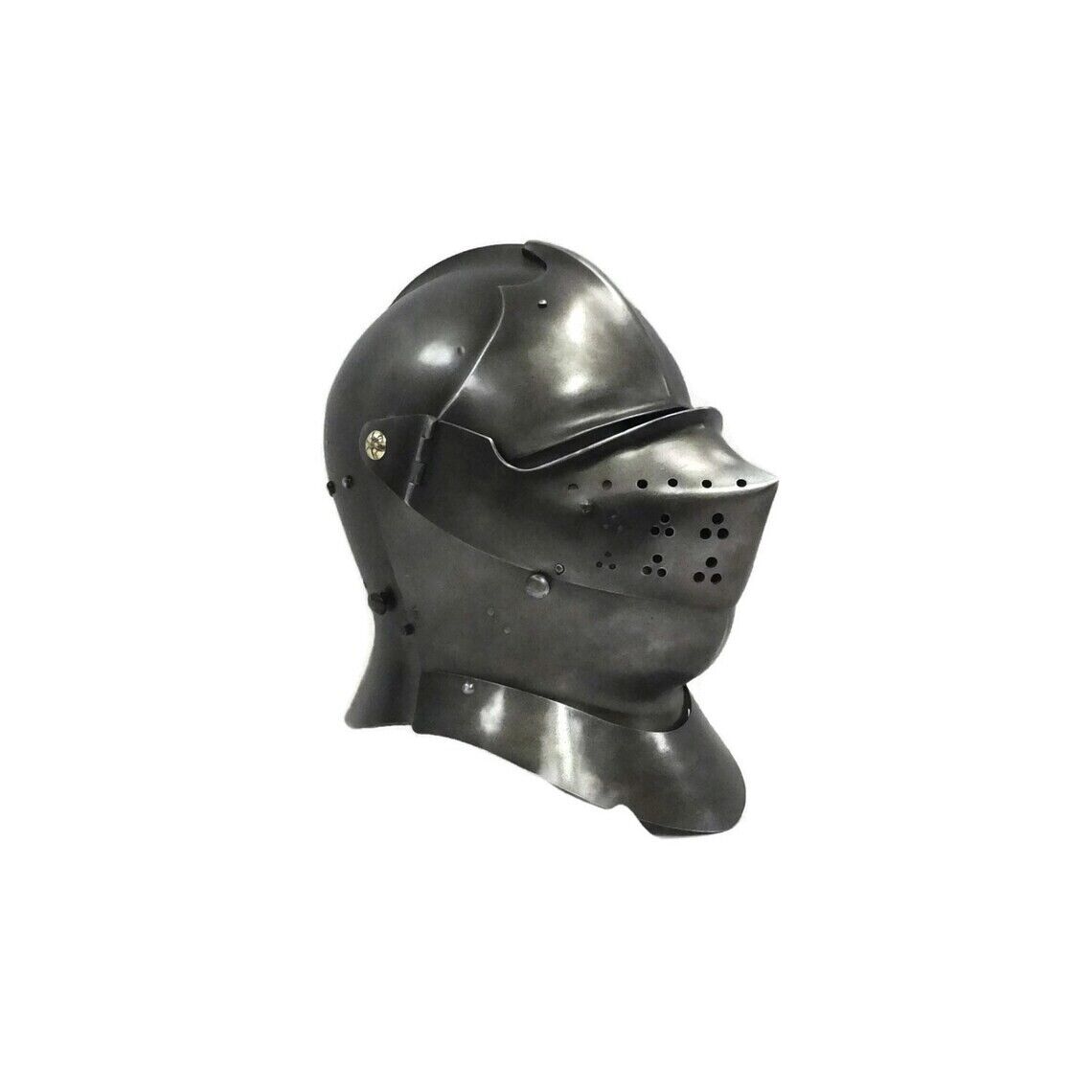 New Design Larp Armor Medieval Open Pig Face Sallet replica Handmade Larp Armor