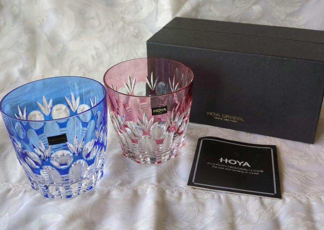 Hoya Crystal Pair Glass Edo Kiriko