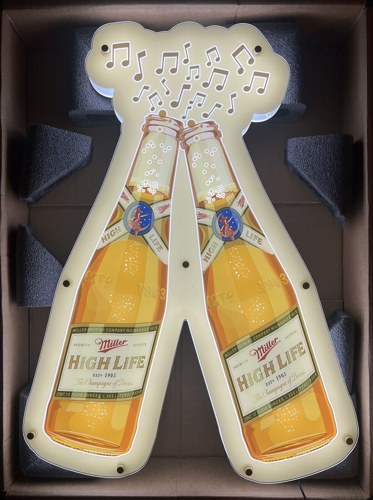 Miller High Life Touch Tunes LED Lighted Sign - NIB