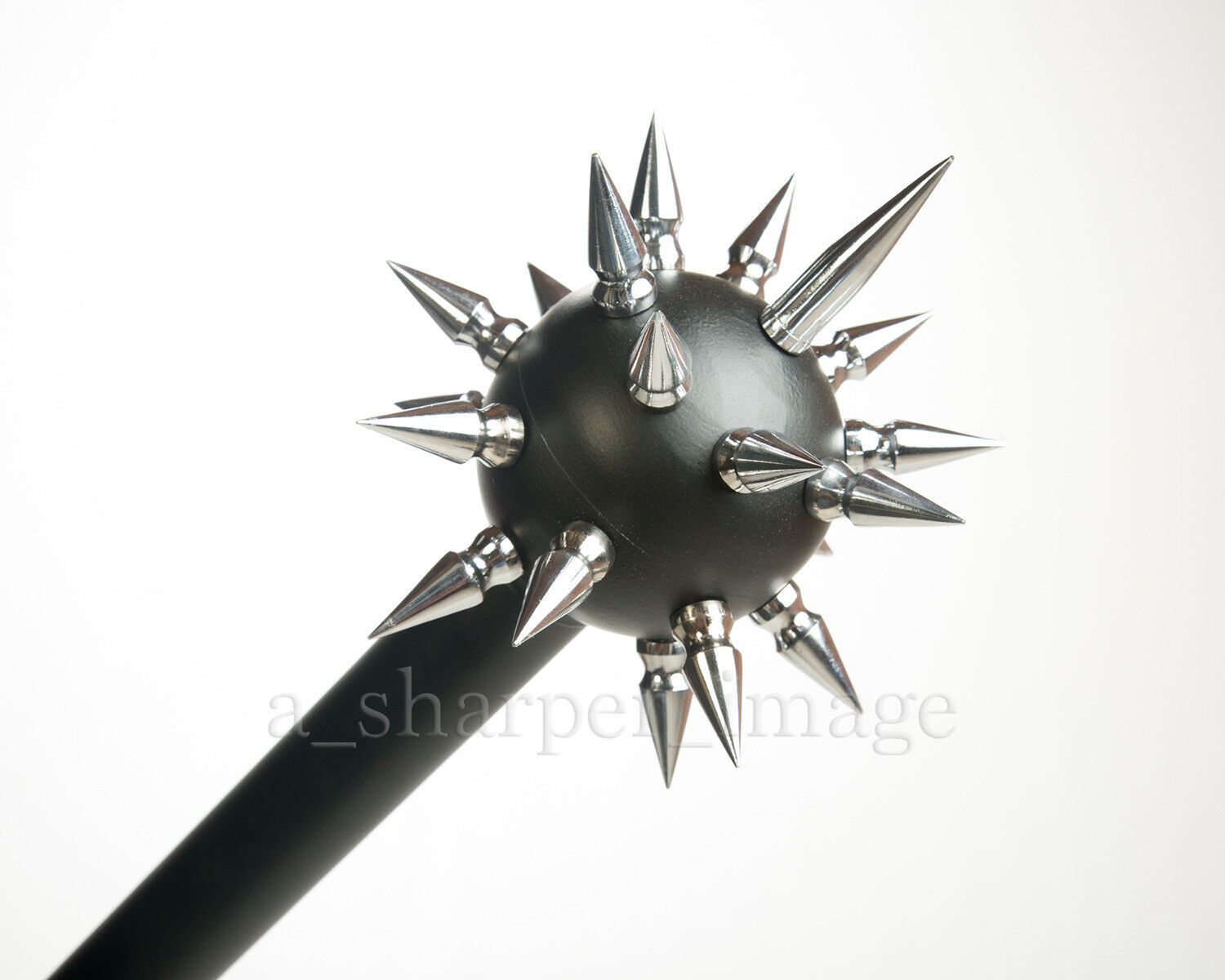 Medieval Spiked Ball Mace Black + Silver Spikes Morning Star Morgenstern 34.5