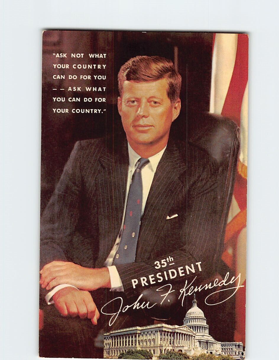 Postcard 35th President John F. Kennedy