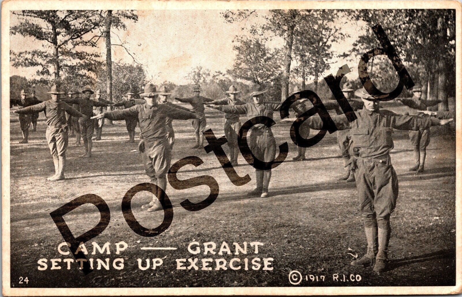1917 CAMP GRANT, EXERCISE, Rockford, The Photo Postcard Co postcard jj195