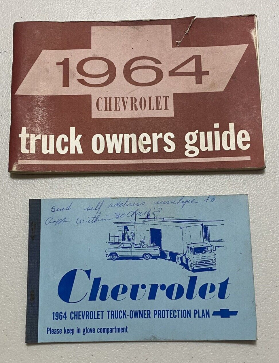 1964 CHEVROLET CHEVY TRUCK OWNERS GUIDE & PROTECTION PLAN MANUALS