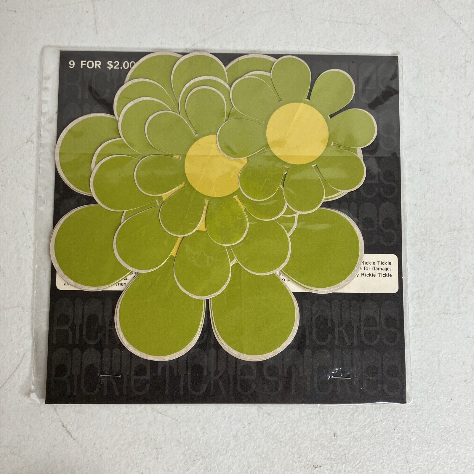 NOS Vintage 1968 Pop Art Rickie Tickie Stickies Psychedelic Flowers Stickers