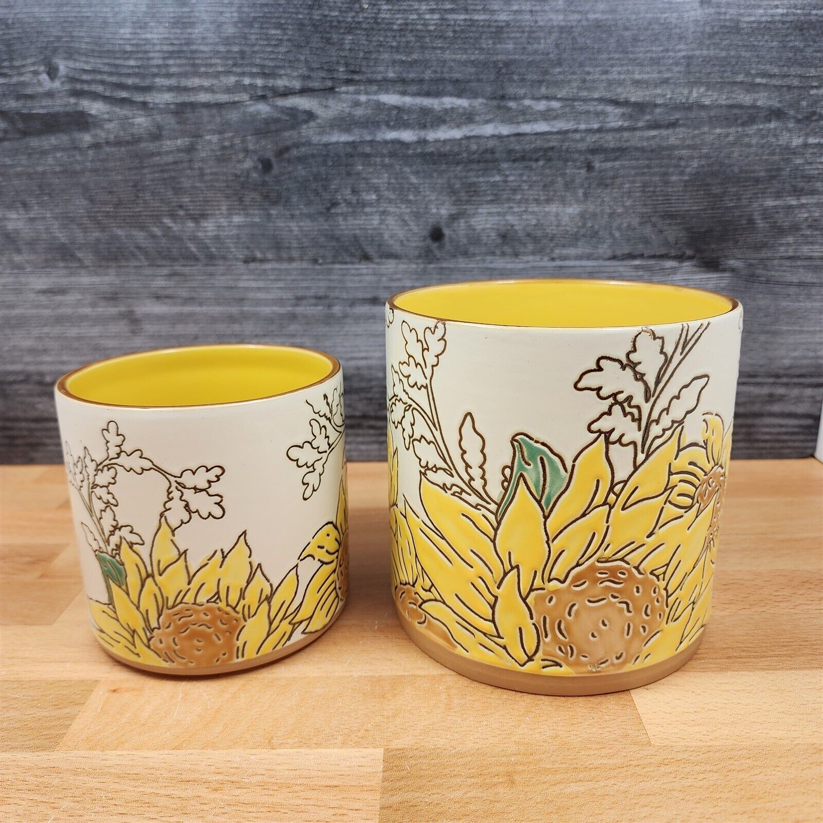 Gilded Sunflower Floral Canister Set by Blue Sky 4\