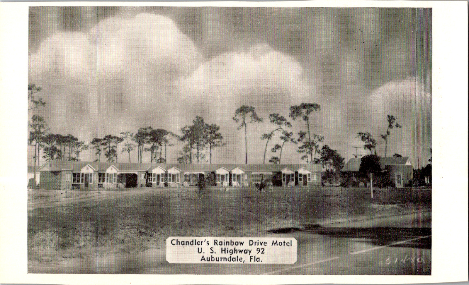 Vintage C. 1950\'s Chandler\'s Rainbow Drive Motel Lake Lena Florida FL Postcard