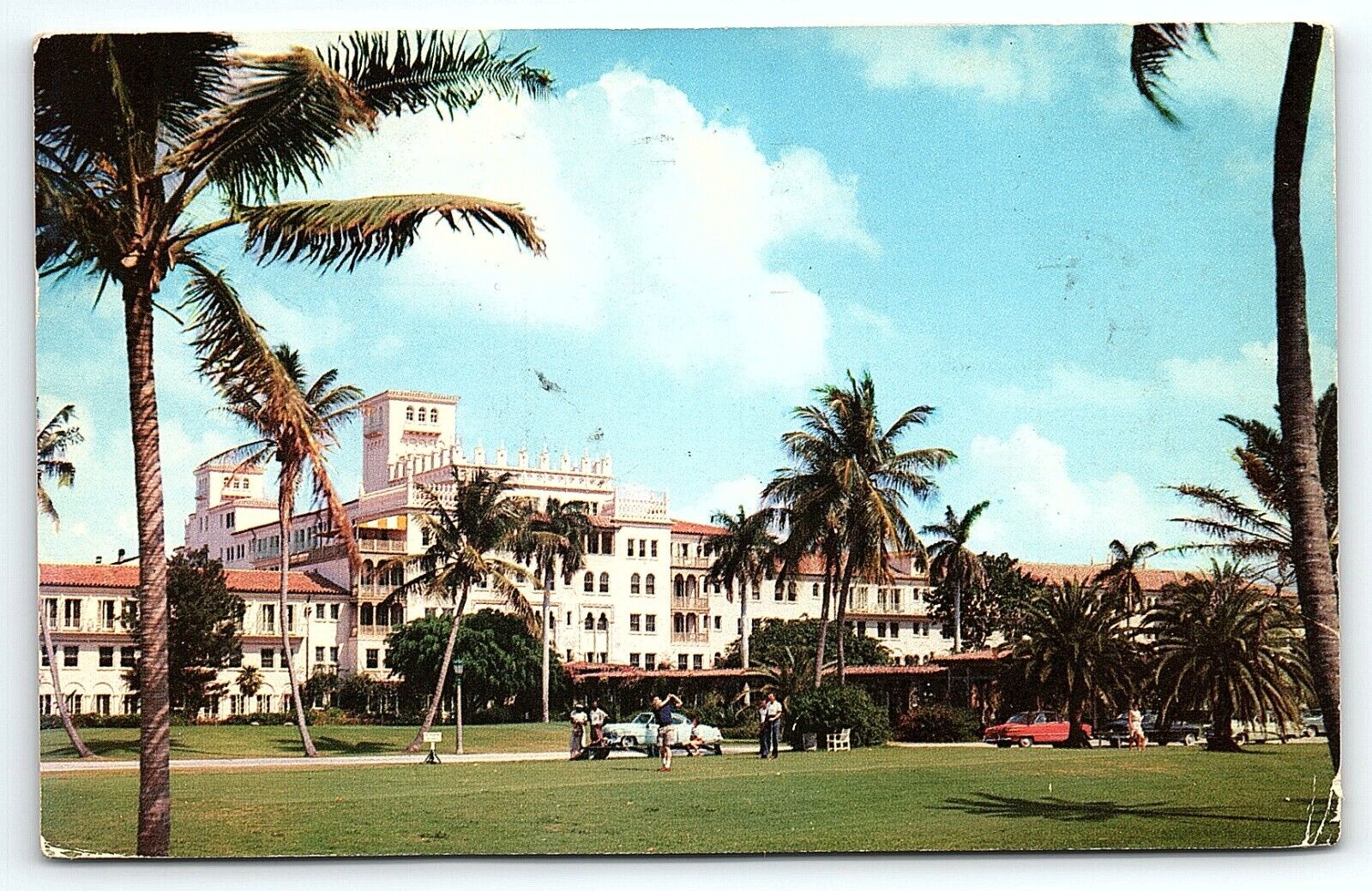 1957 BOCA RATON FLORIDA BOCA RATON HOTEL AND GOLF CLUB PALMS POSTCARD P3478