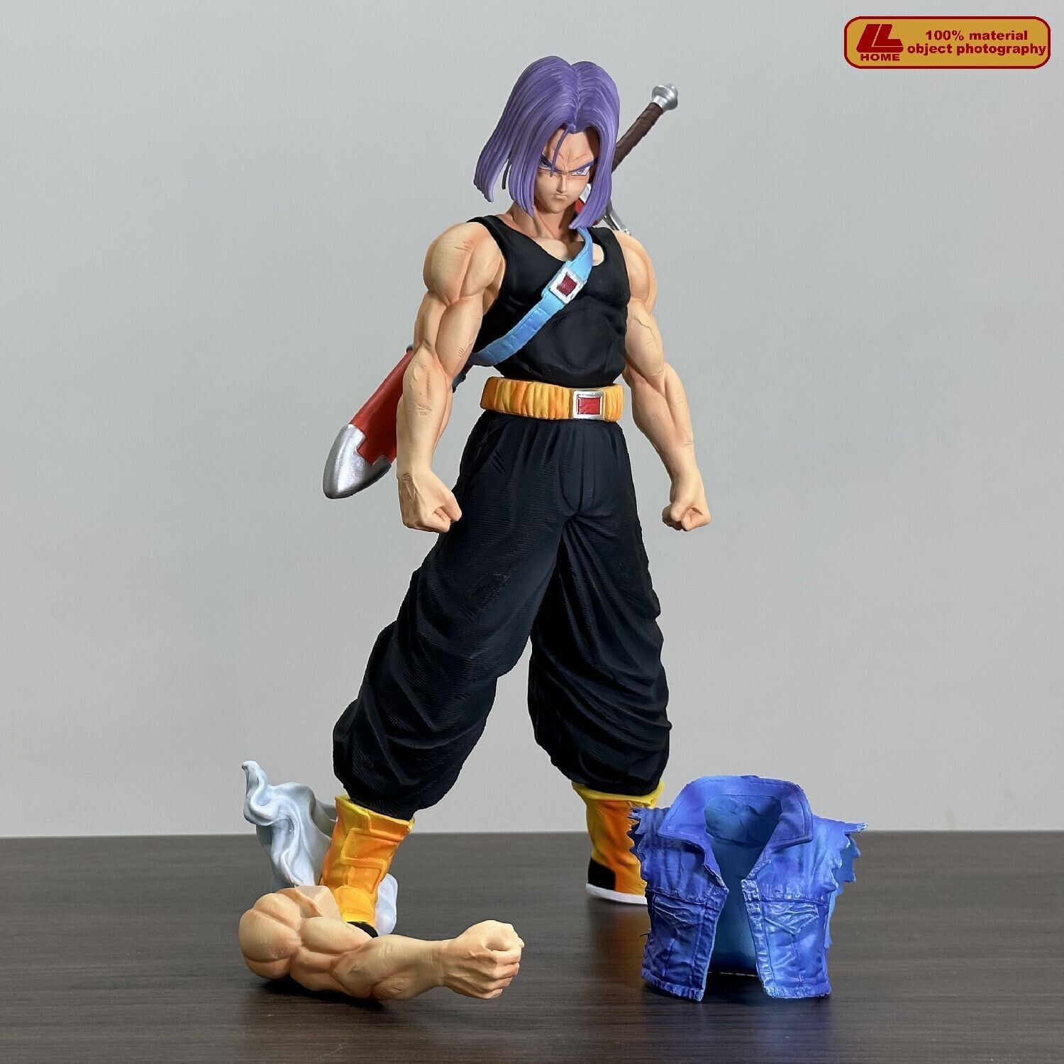 Anime Dragon Ball Z Future Trunks Wearable NEC Purple Hair Figure Statue Gift