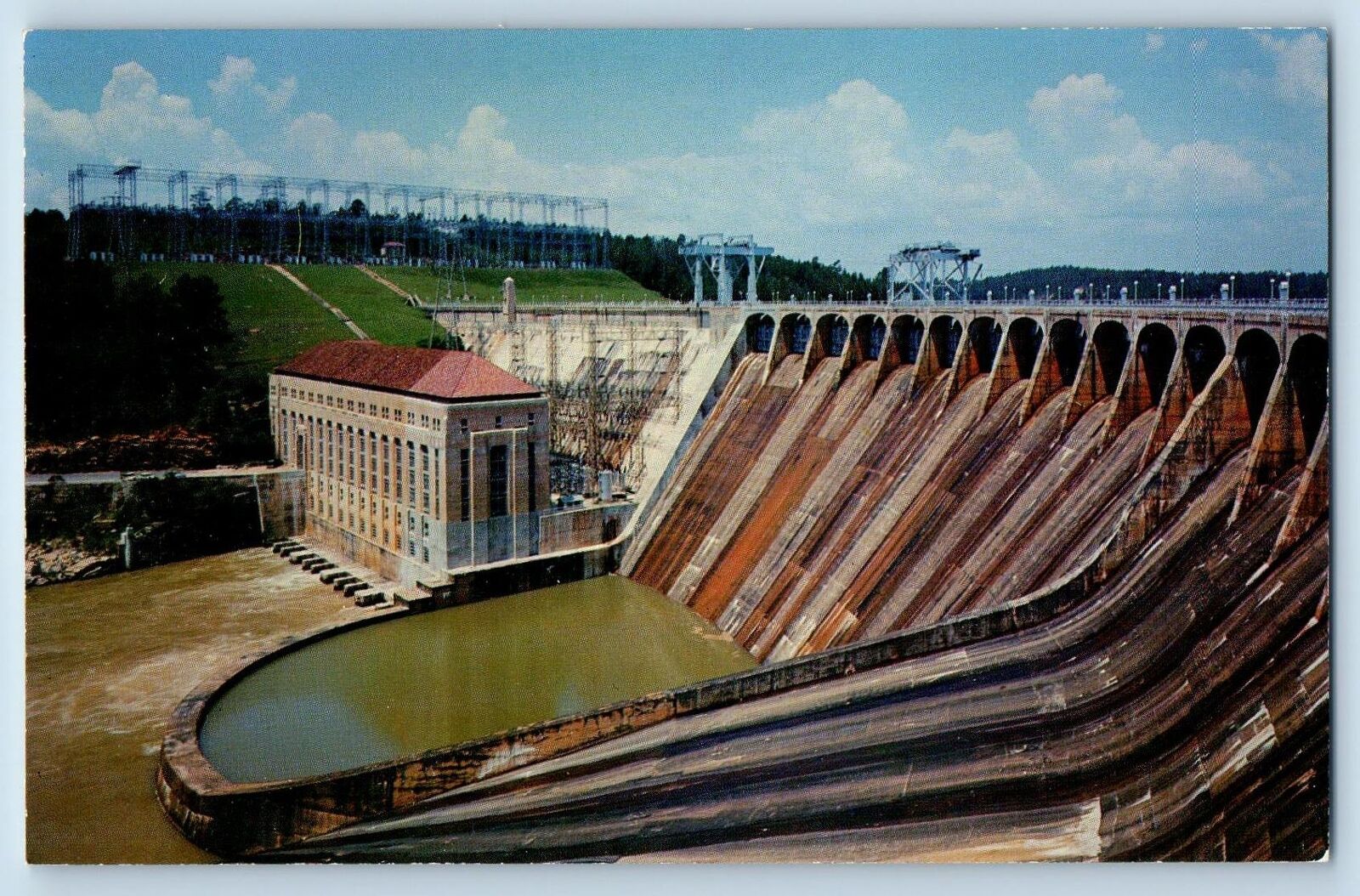 c1910\'s Alabama Power Company Martin Dam Tallassee Alabama AL Antique Postcard
