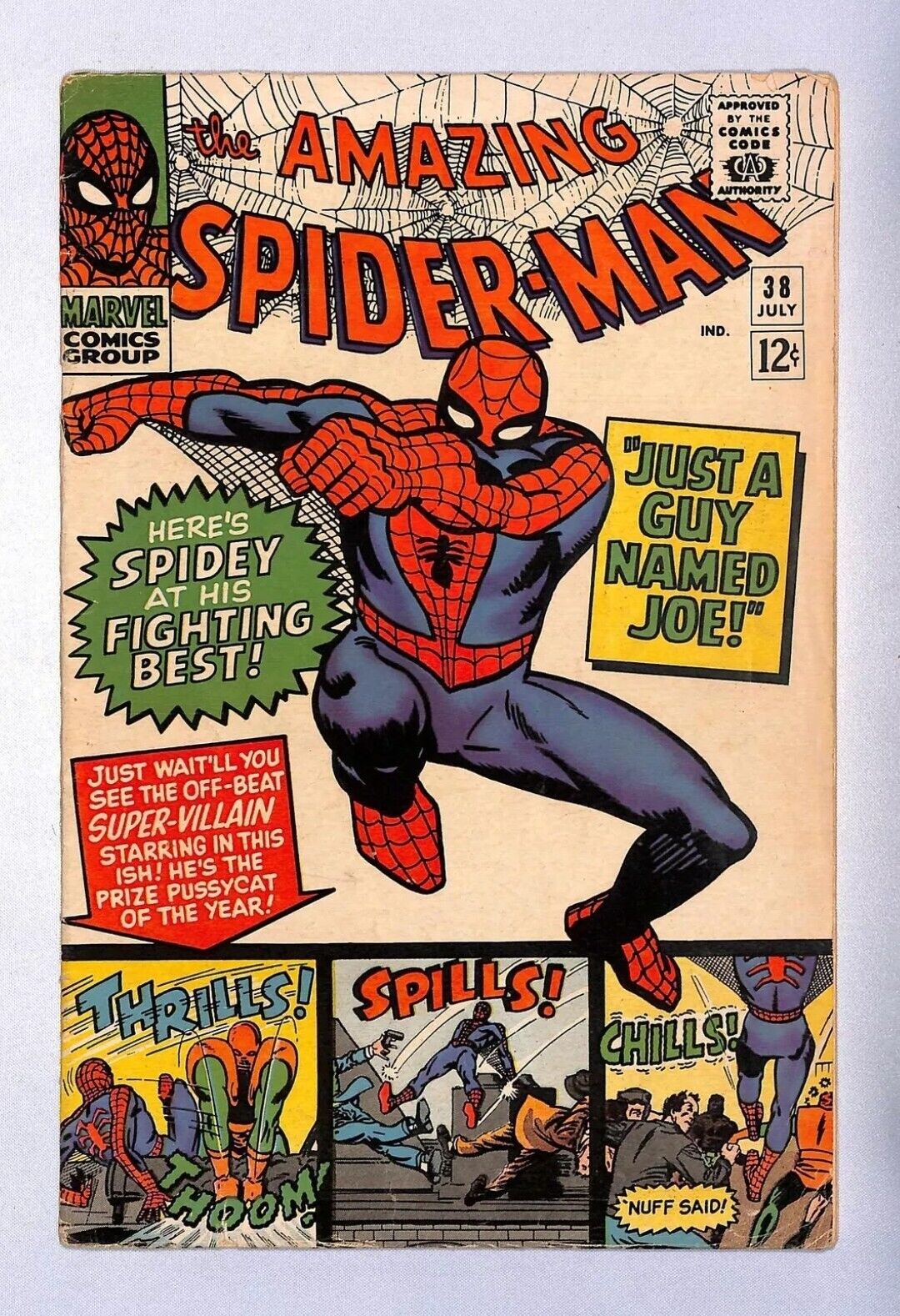 AMAZING SPIDER-MAN #38 (1966) LAST Ditko/2nd MJ cameo Very Nice Check out Pics