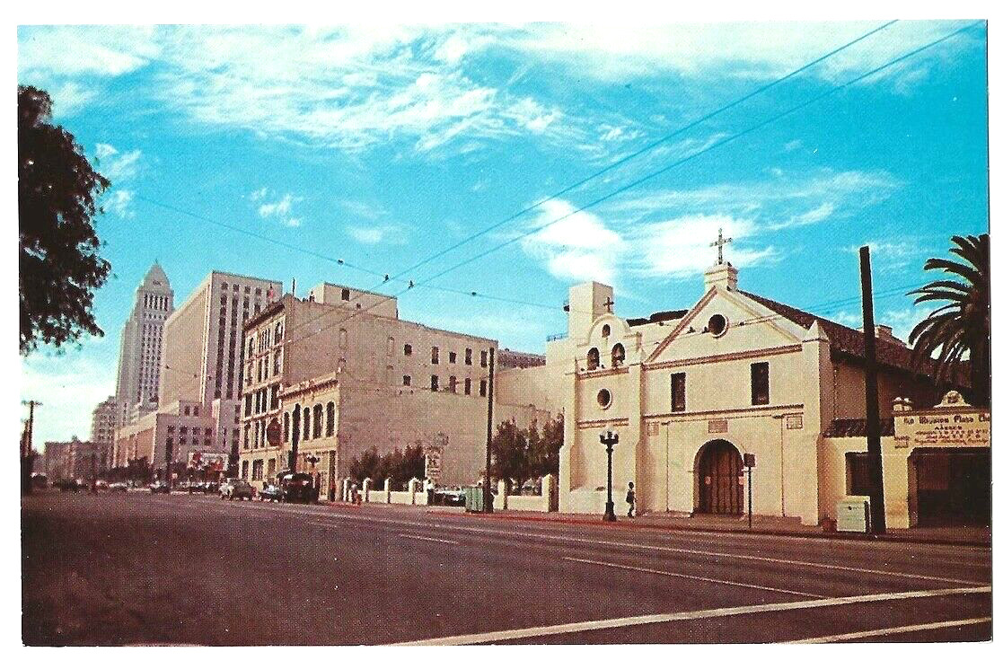 Los Angeles California c1950\'s Mission Church of Nuestra Señora, City Hall