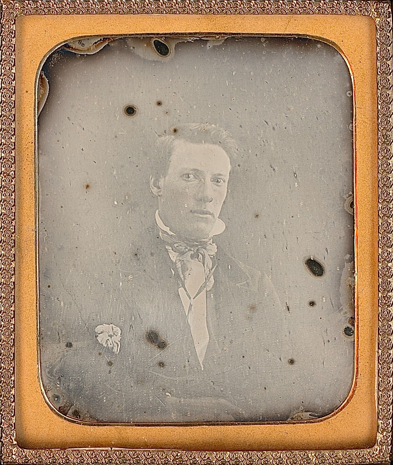 Young Man Identified Lacon, Illinois June 21, 1855 1/6 Plate Daguerreotype S867