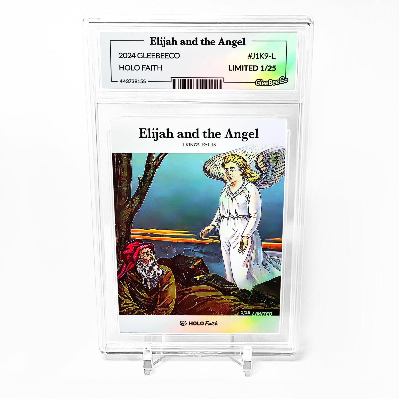ELIJAH AND THE ANGEL Art Card 2024 GleeBeeCo Holo Faith Slabbed #J1K9-L Only /25