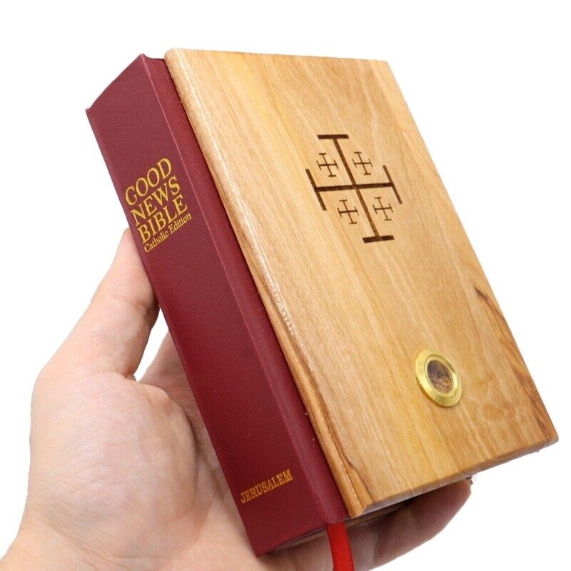 Good News Bible With Hard Olive Wood Cover Old New Testaments Catholic English