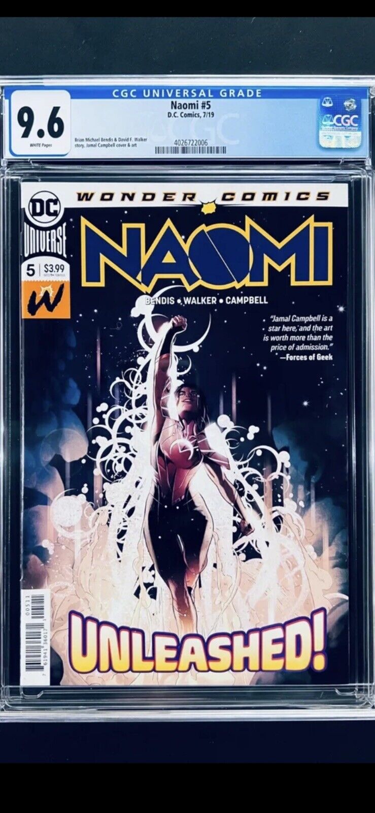Naomi #5 CGC 9.6 (2019) - Jamal Campbell cover