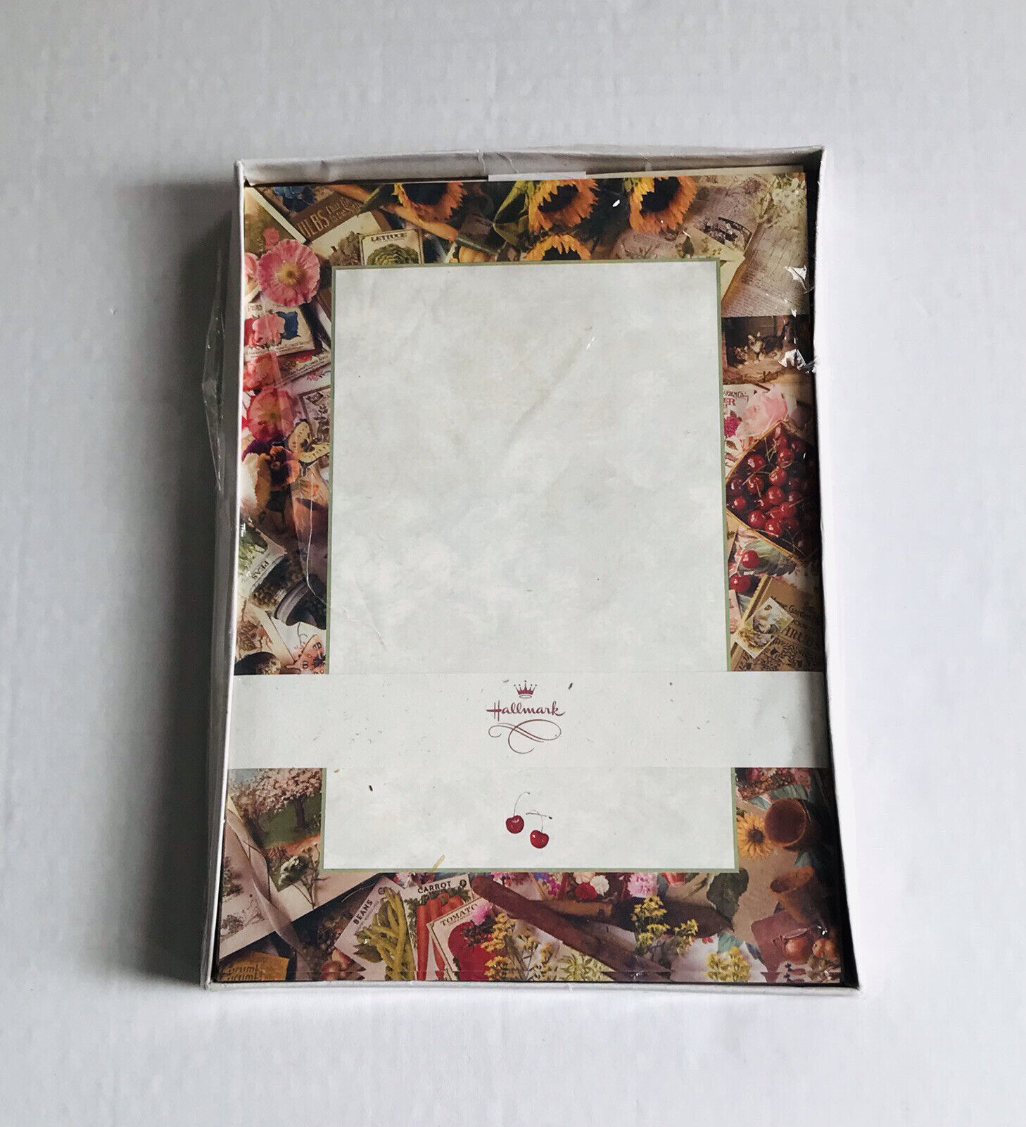 Hallmark Box of Stationary Set Garden Fruit Flower Seeds Theme with Envelopes