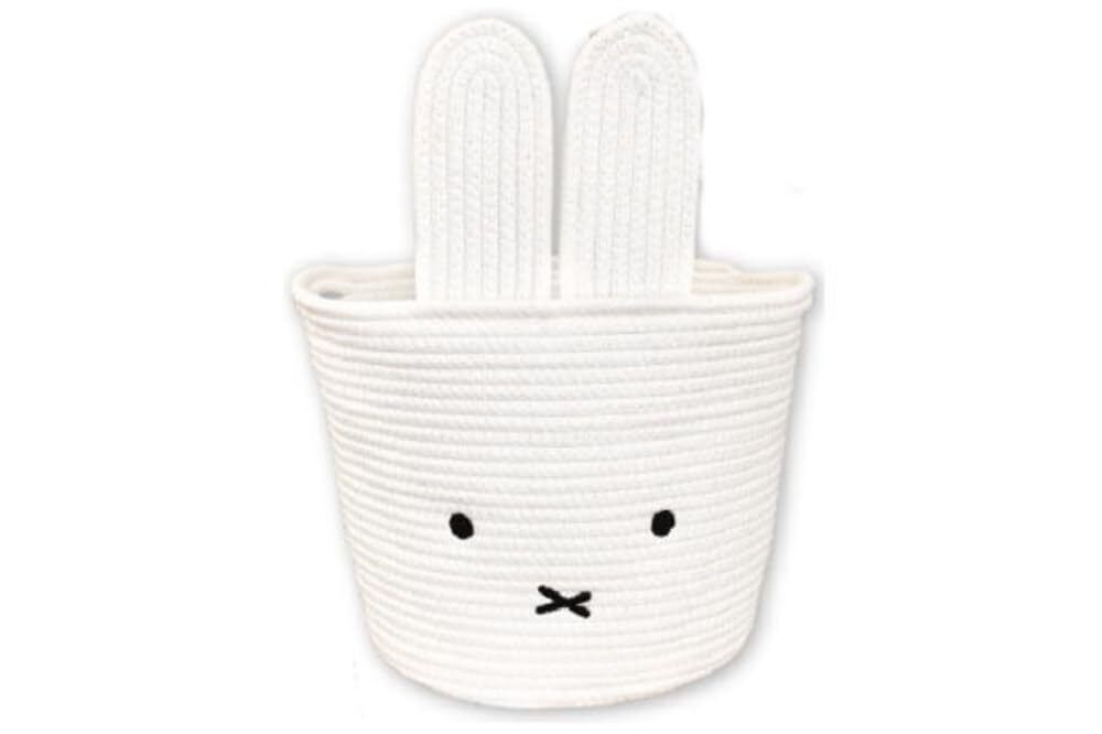 Tees Factory Miffy Rope Basket L Size White H39.5×Φ30cm Direct from JAPAN 