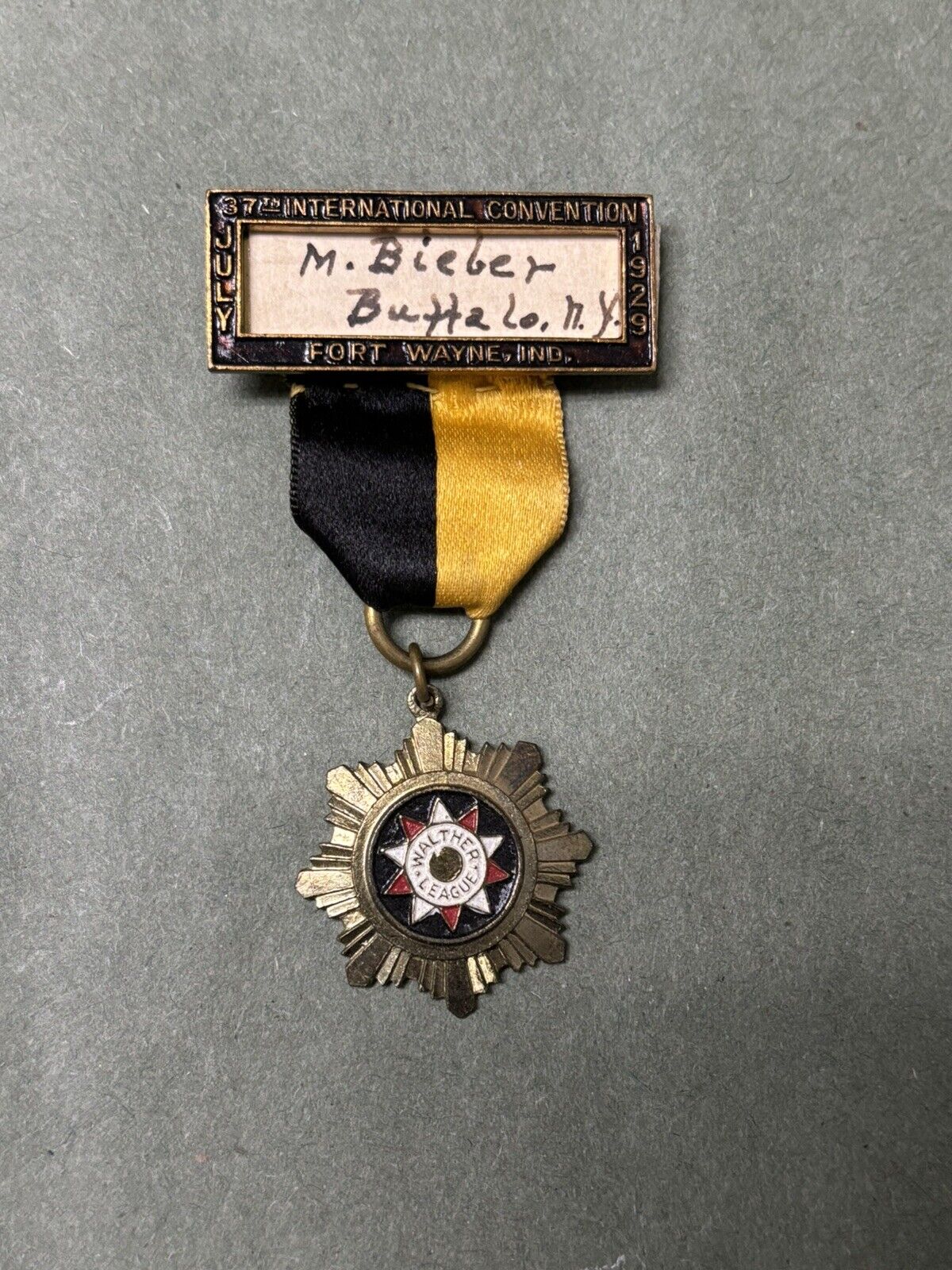 RARE 1929 Walther League Convention Medal, Fort Wayne Ind.