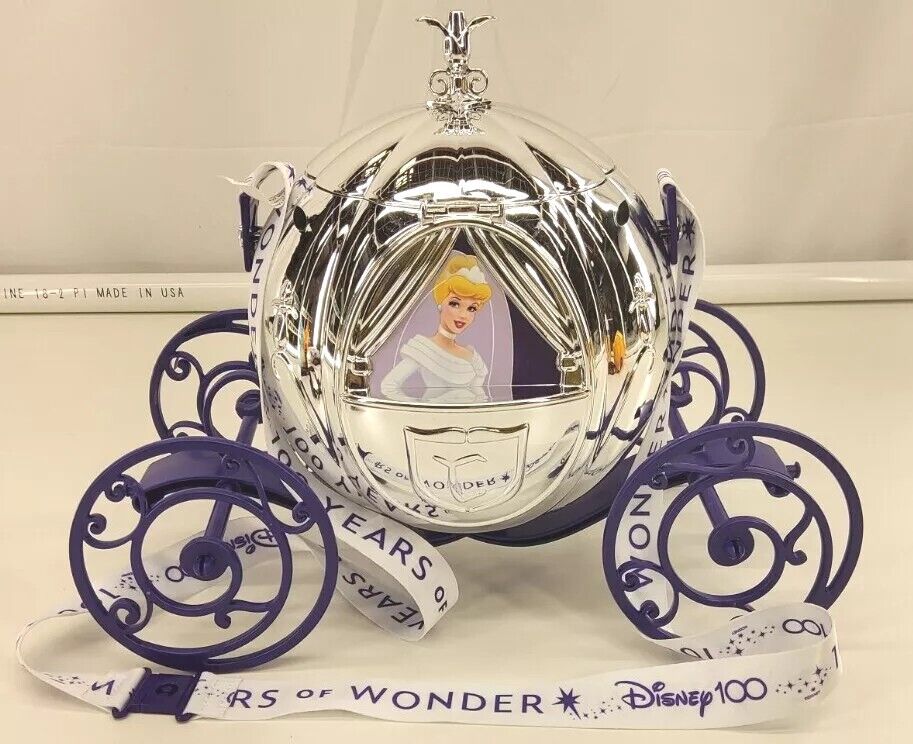 Disneyland Cinderella Platinum Pumpkin Coach Carraige Popcorn Bucket