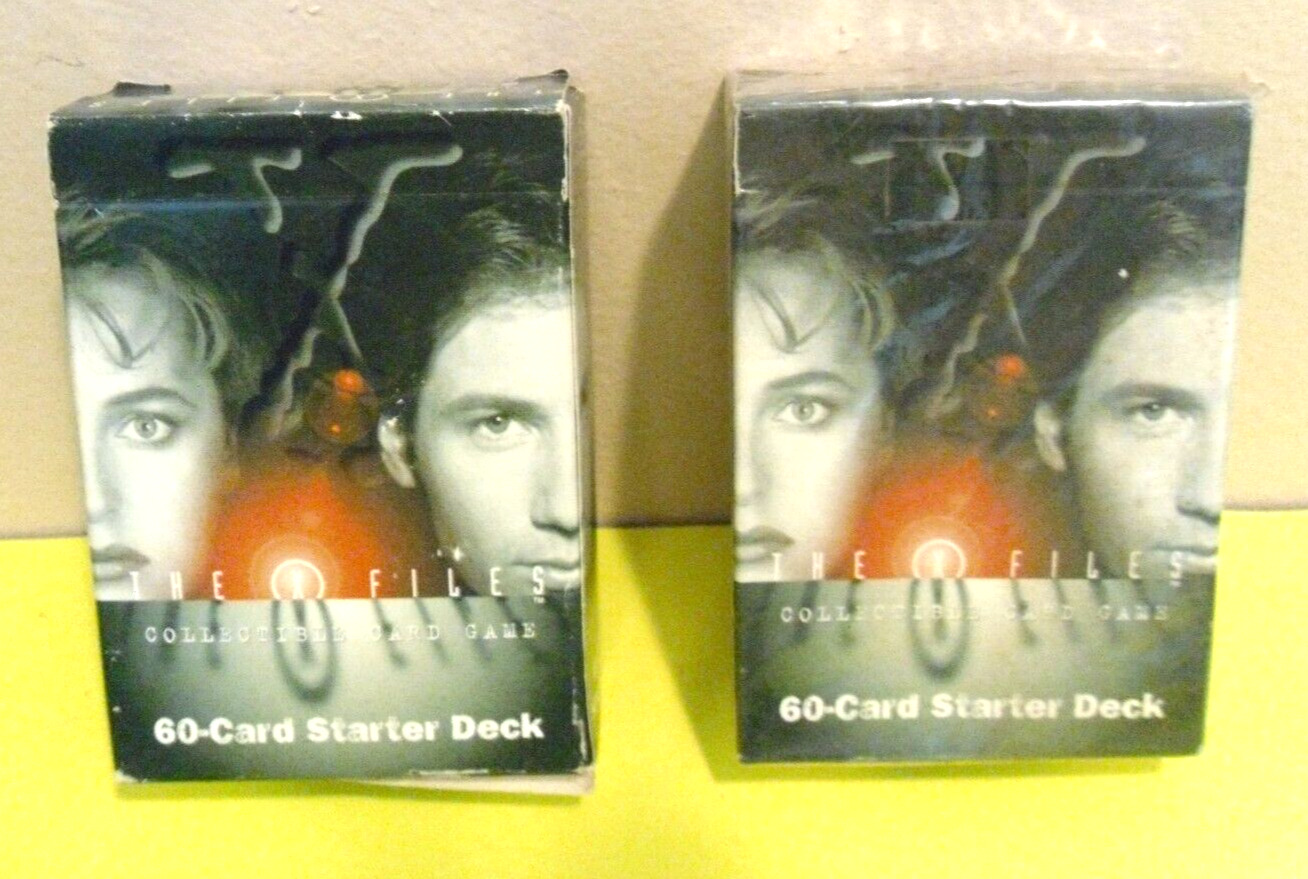The X Files Collectible Card Game 60 Card Starter Deck Lot (2) Sealed & Unsealed