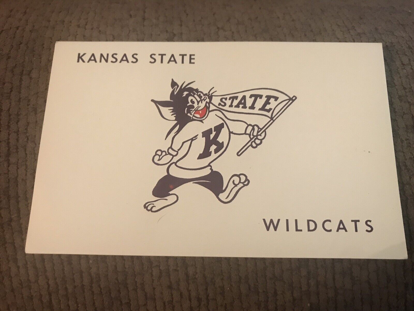 KS Manhattan Kansas K State University Wildcats Postcard