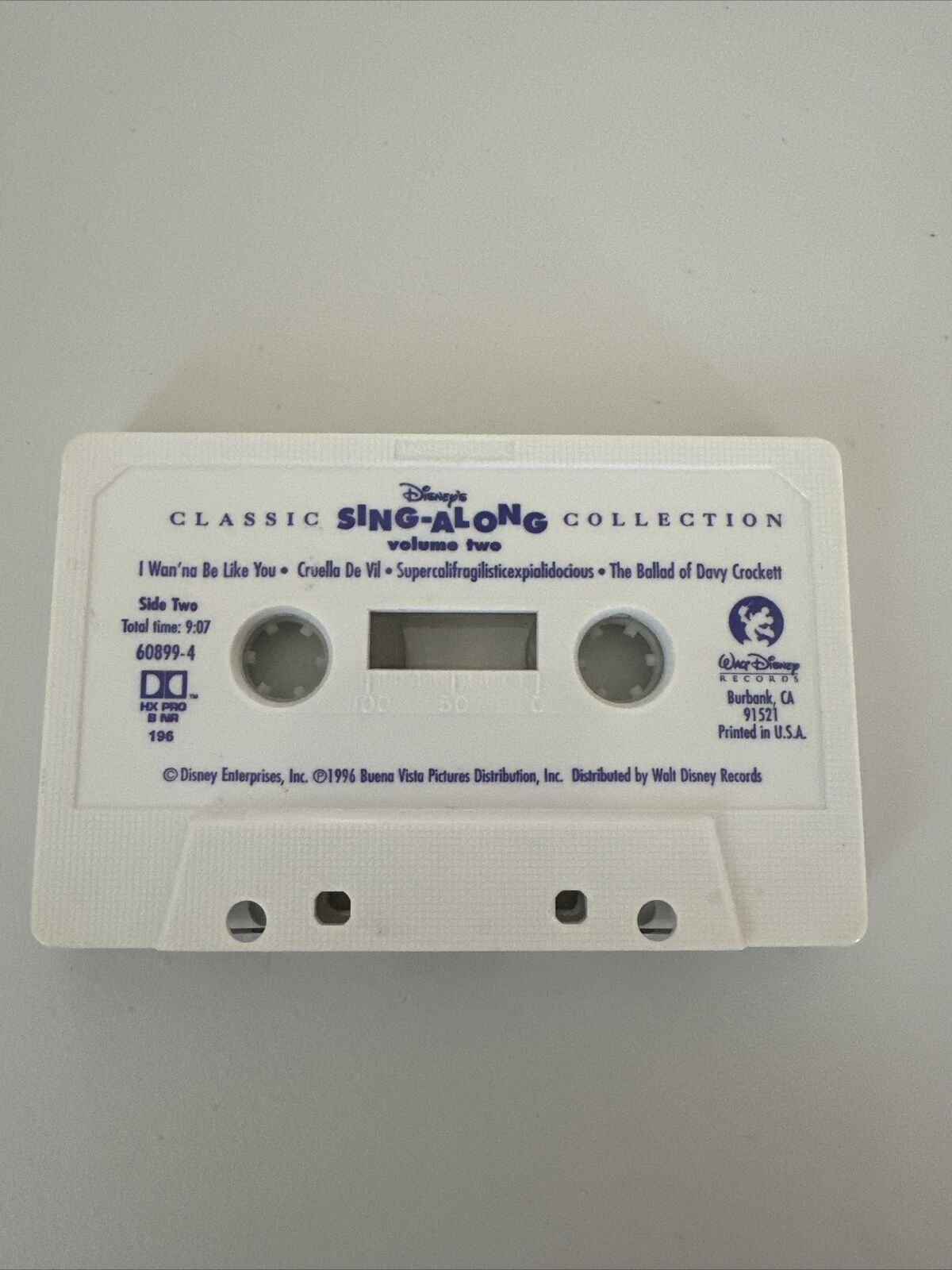 Classic Collection Disney Sing Along Cassette/Vintage