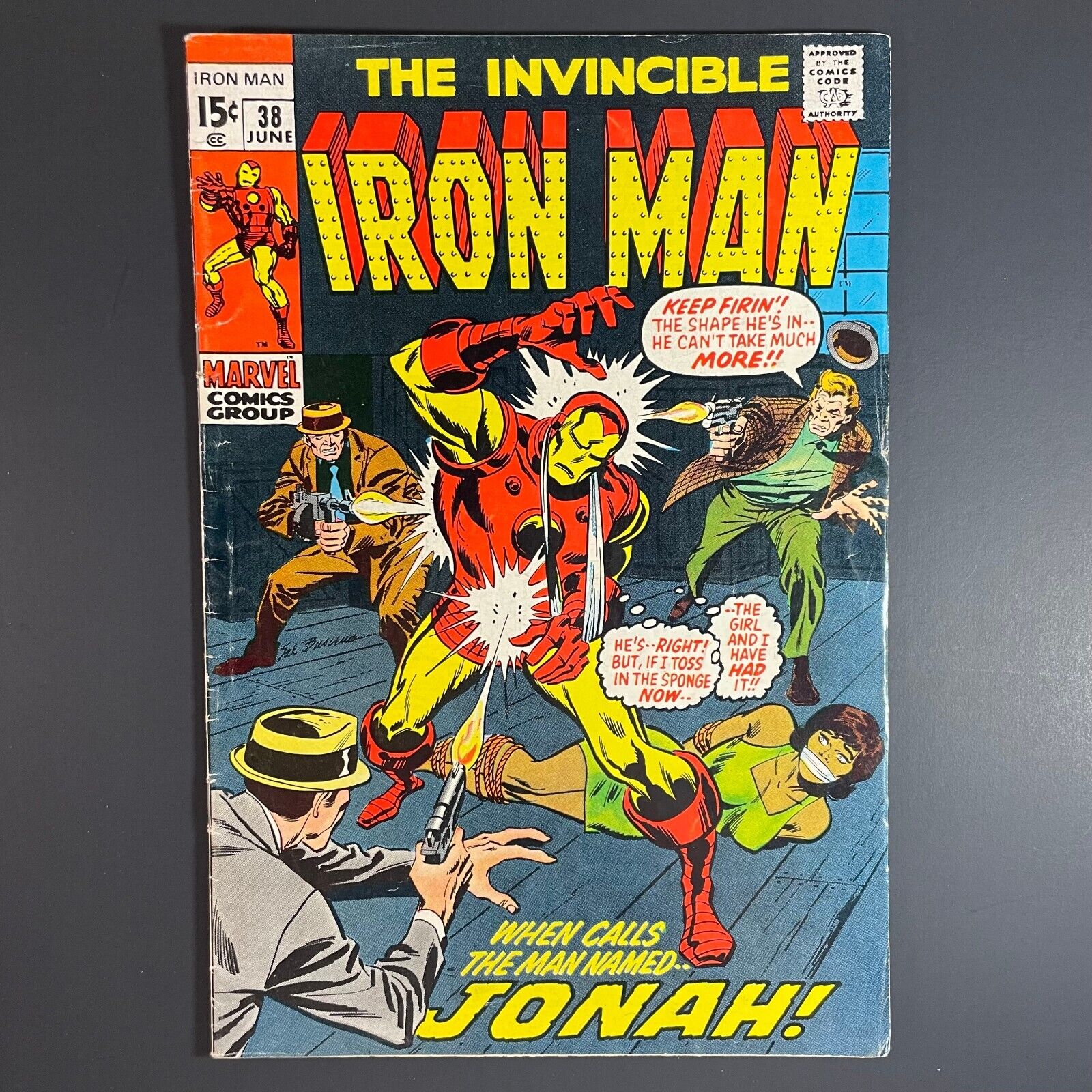 Iron Man 38 Bronze Age Marvel 1971 Sal Buscema cover Gerry Conway comic book