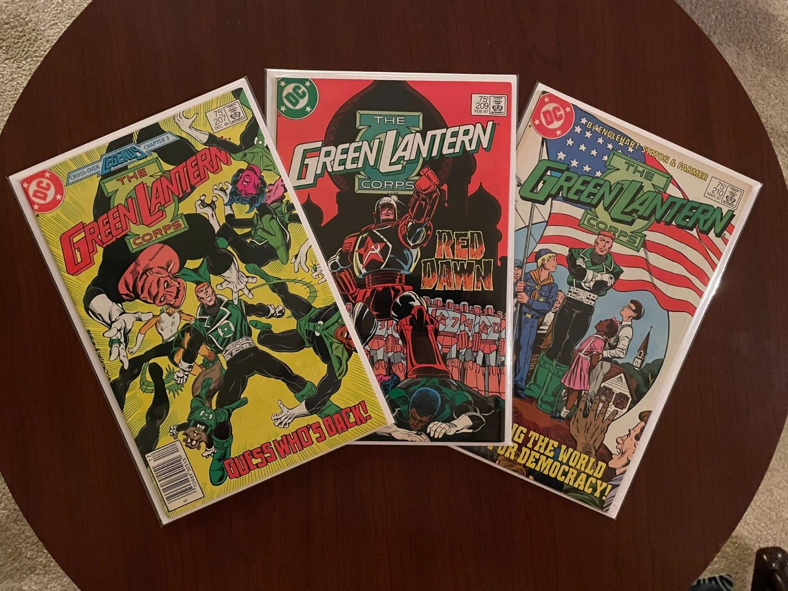 (Lot of 3 Comics) Green Lantern Corps #207 #209 & #210 (DC 1986-87) Guy Gardner
