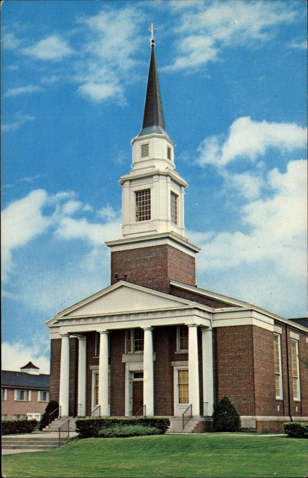 Detroit Michigan Redford Baptist Church Grand River Seven Mile Road postcard