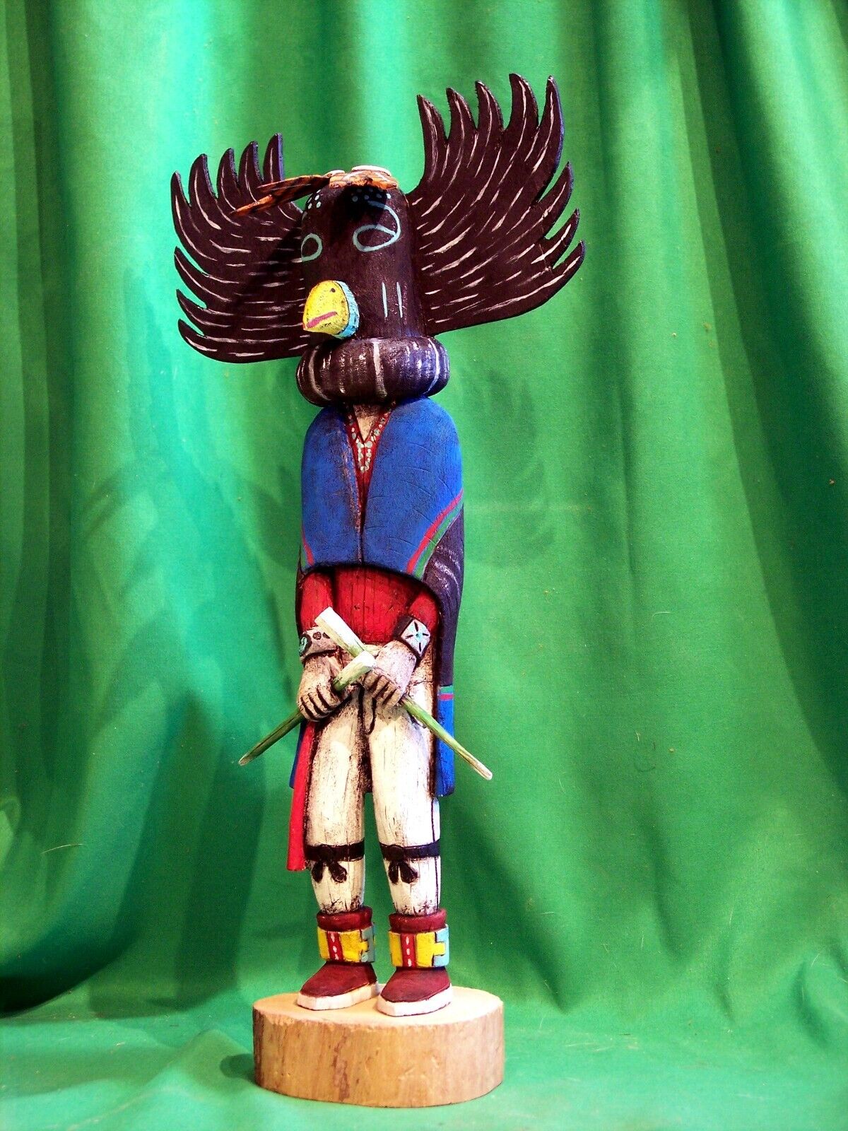 Hopi Kachina Doll - Crow Kachina By Jacob Cook - Big & Beautiful