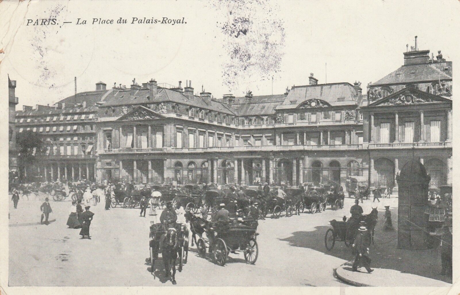 KAPPYS 22418-10 FRENCH POSTCARD POST 1907 PARIS ROYAL PALACE CARRIAGES HORSES