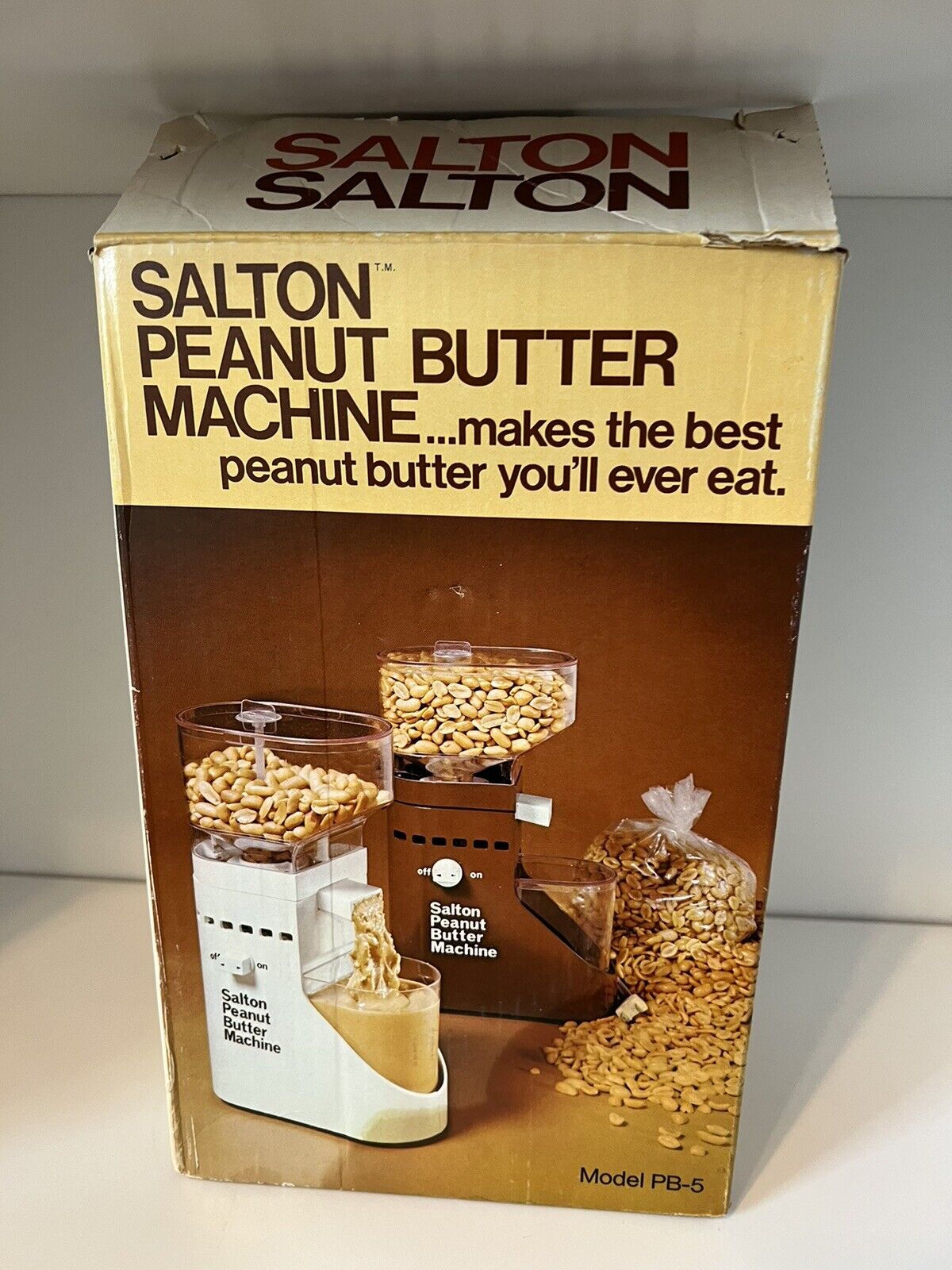 Working Salton PB-5 Peanut Butter Machine Maker 1970\'s Vintage w/ Box