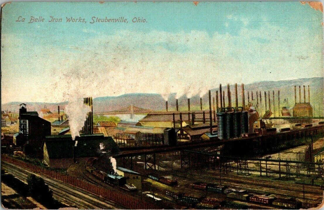 1909. STEUBENVILLE, OHIO. LA BELLE IRON WORKS. POSTCARD CK18