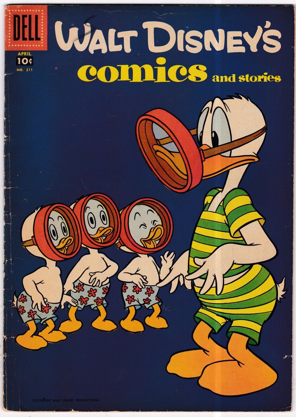 Walt Disney\'s Comics and Stories #211: Dell Comics. (1958)  VG  (4.0)