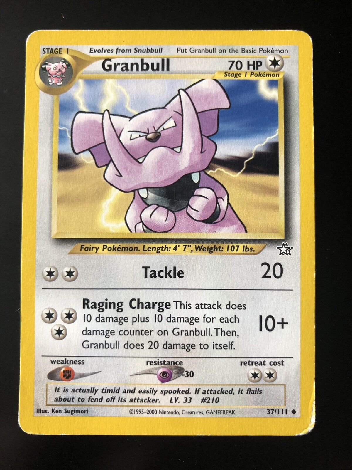 Granbull 37/111 Neo Genesis Uncommon Pokemon Card