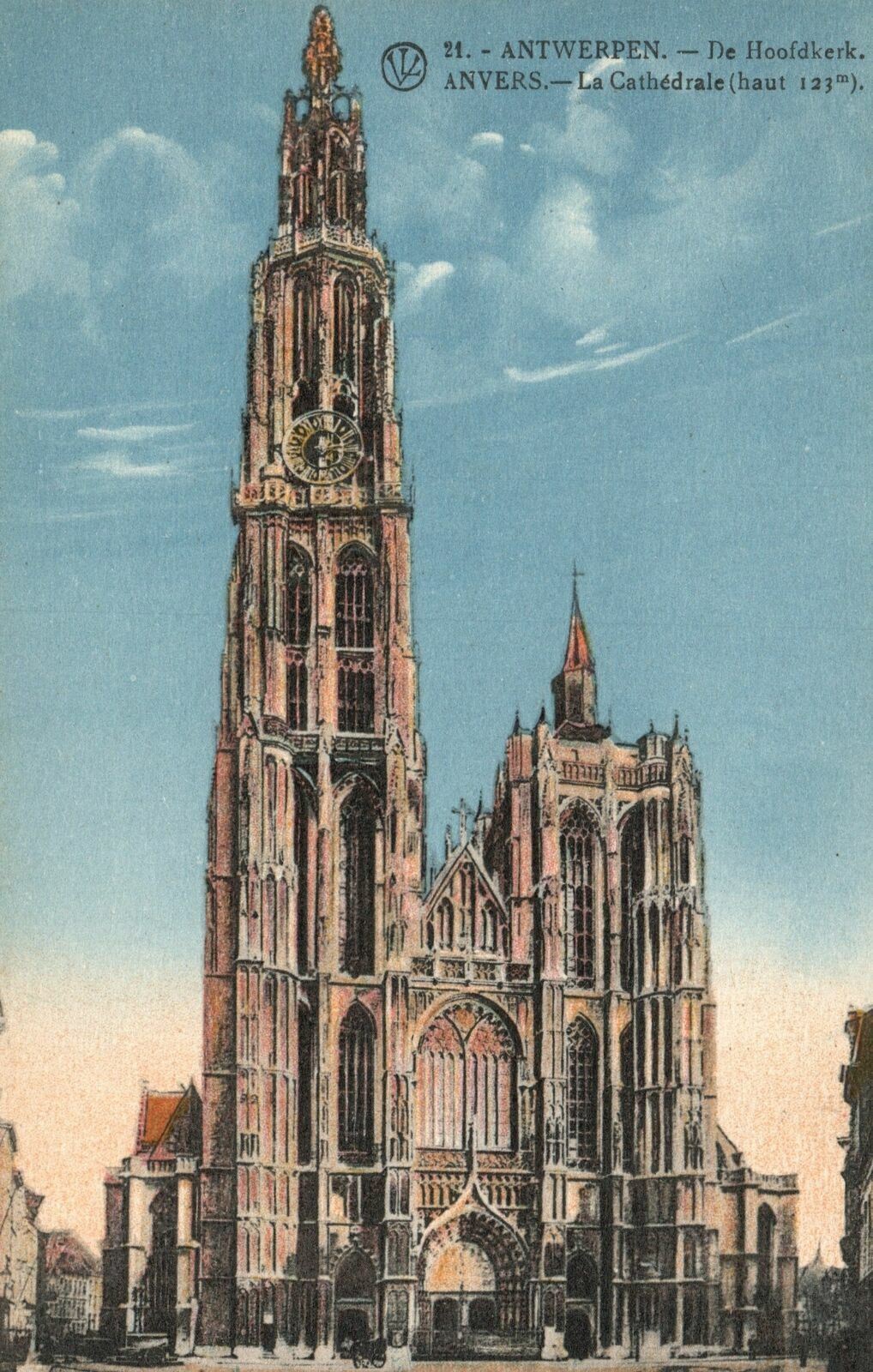 Belgium, Antwerpen De Hoofdkerk Anvers La Cathedrale, Vintage Postcard