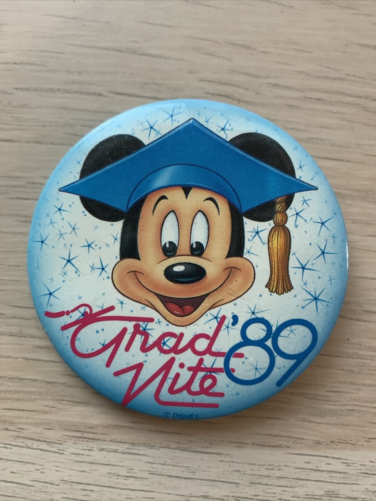 Disneyland Grad Night Pin Button 1989 Grad Nite