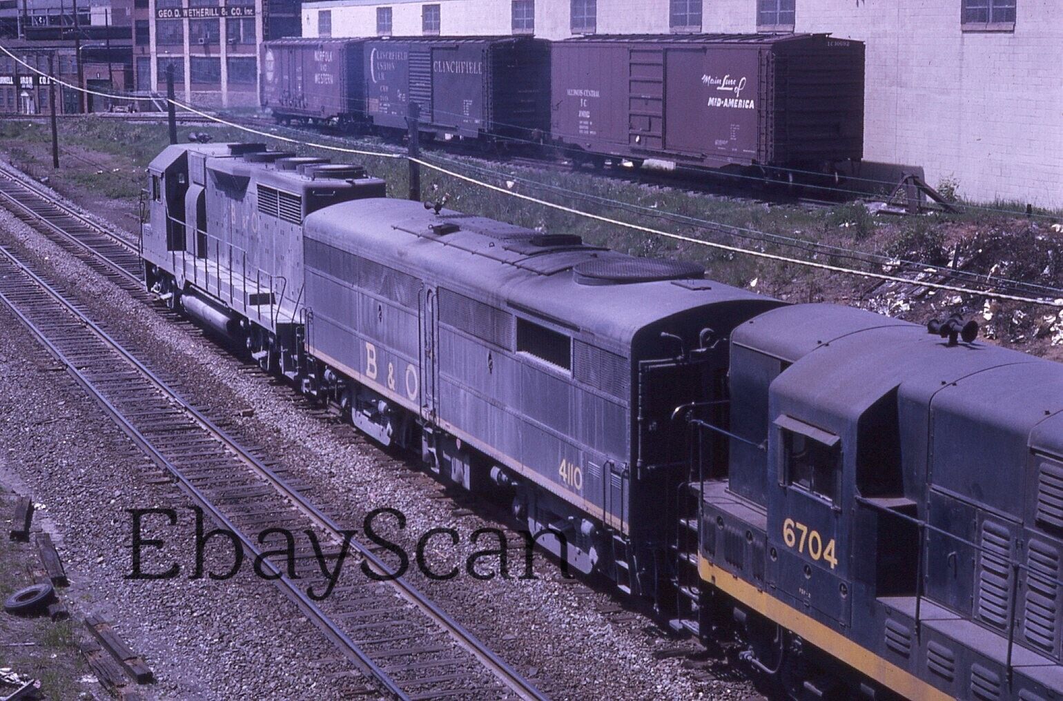 Original 35mm Kodachrome Slide B&O Baltimore and Ohio Railroad Train 1967