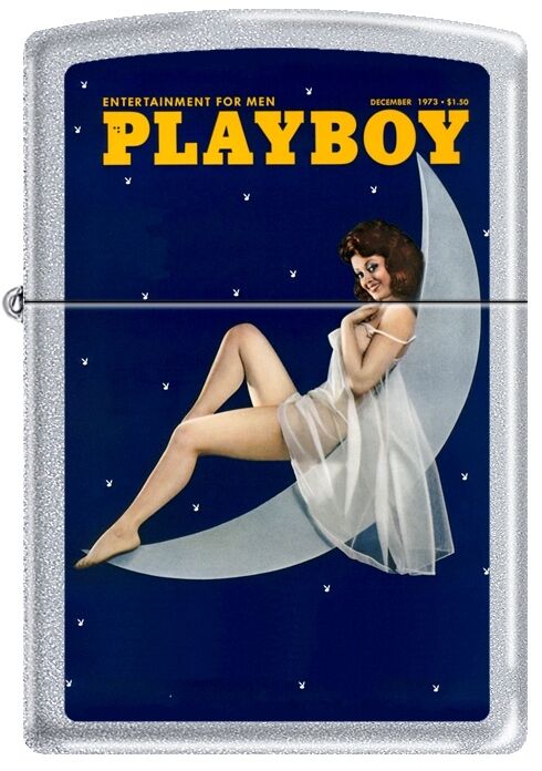 Zippo Playboy December 1973 Cover Satin Chrome Windproof Lighter NEW RARE