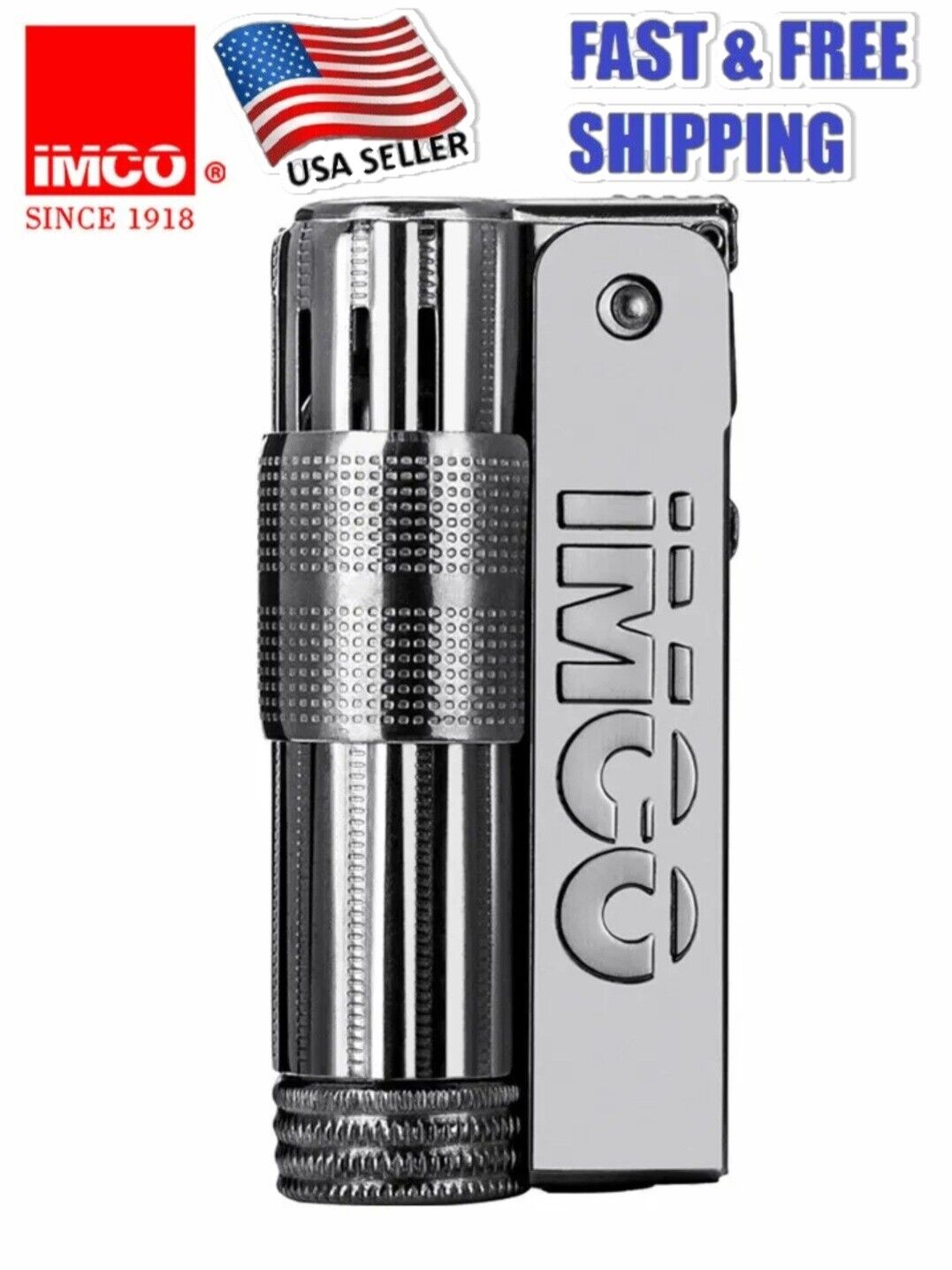 Vintage Genuine IMCO 6700 Stainless Steel Lighter - USA Based Seller